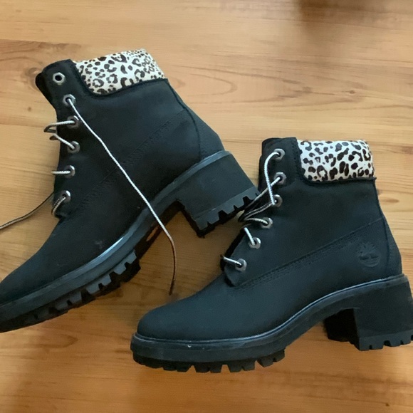 Timberland | Leopard Print Heeled Boots | Animal Print - Picture 6 of 7